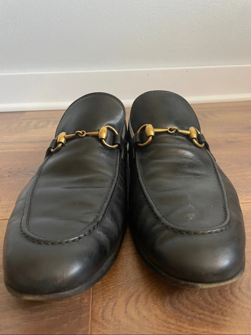 Gucci Men’s Jordaan Black Leather Loafers Size UK 8.5 US 9.5